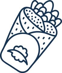 Simple Breakfast Burrito Icon