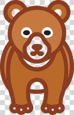 Simple Brown Bear Clipart for Kids Projects