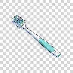 Simple Cartoon Toothbrush Design for Dental Hygiene Use