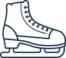 Simple Line Icon of Ice Skates