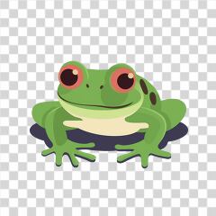 Simple Vector Design of a Friendly Frog Character