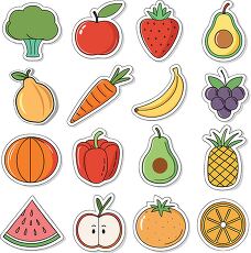 Simple Vector Food Stickers for Creative Projects