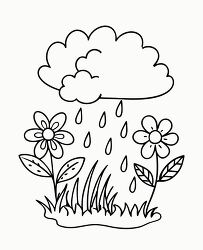 Spring Flowers Coloring Page