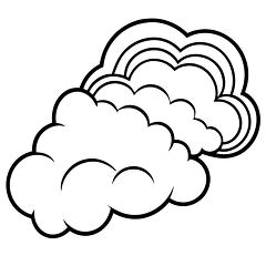 Stylized Layered Clouds Illustration