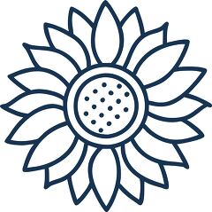 sunflower solid line icon