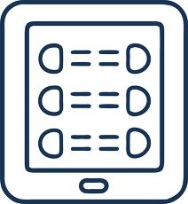 Tablet Icon With Interface Elements