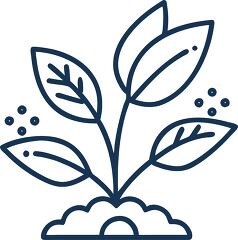 tea plant solid line icon