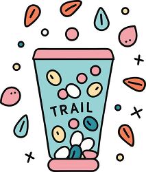 trail mix colorful playful icon clip art