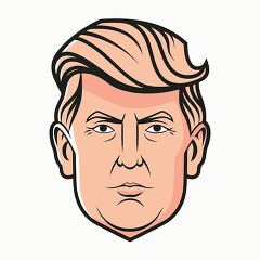 Trump Portrait in Clip Art