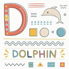 Unique Dolphin Design Inspired by the Letter D