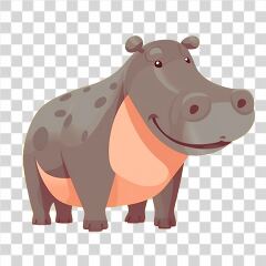 Vector Illustration of a Hippopotamus in Africa