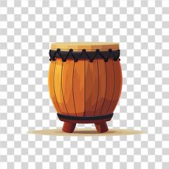 Vibrant Jd Bongo Drum on a Light Background