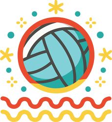 Vibrant Minimalist Water Polo Art