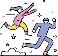 Vibrant Running Illustration