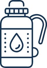 Water Bottle Icon for Hydration Reminders