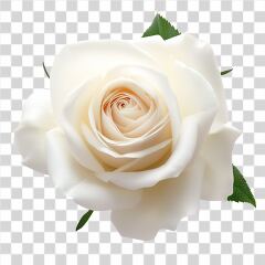 White Rose Symbolizing Purity in a Natural Setting