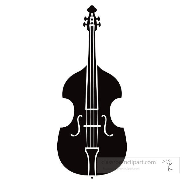  A striking cello silhouette against a white background