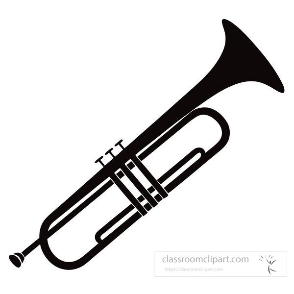  aBlack trombone silhouette displays musical elegance and simplicity