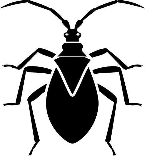 Illustration features a detailed silhouette of an assassin bug