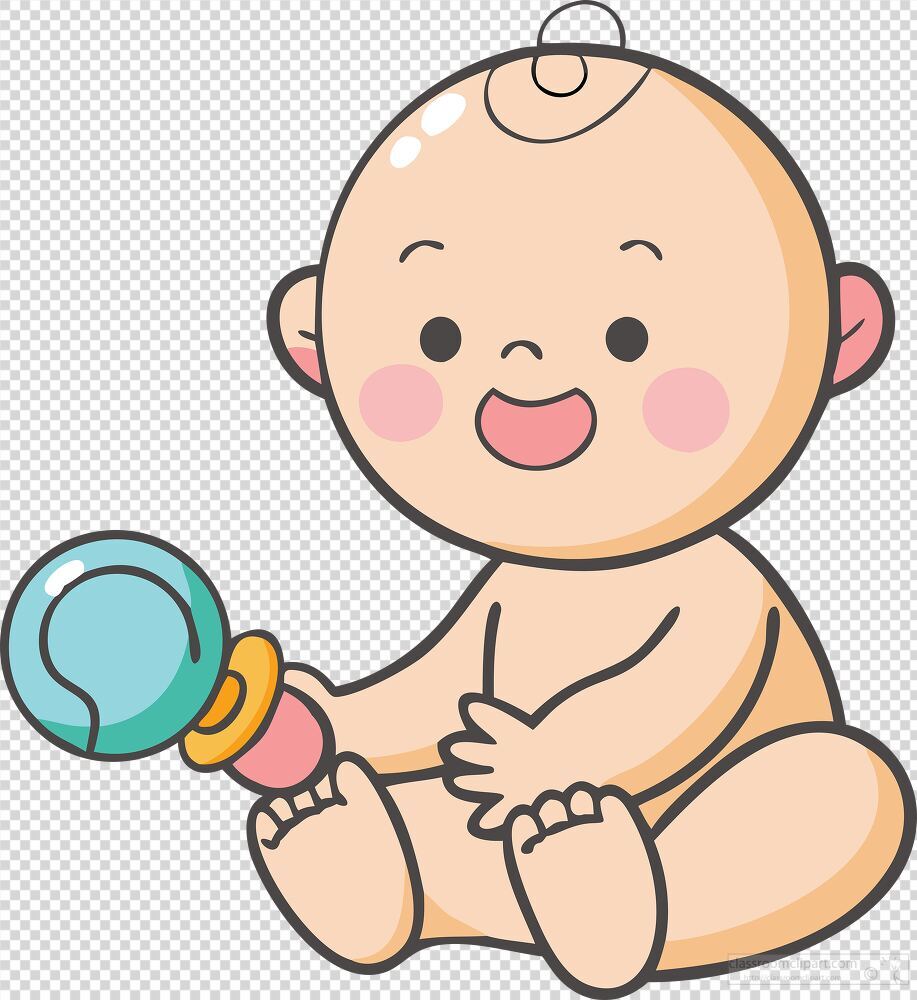 A joyful baby boy sits on the floor joyfully playing with a colorful rattle. His cheeks are rosy and his smile radiates pure happiness as he explores this playful moment.