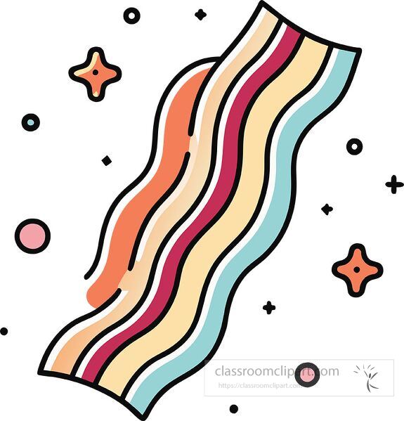 bacon colorful playful icon clip art