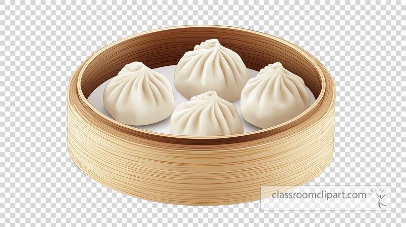 A bamboo steamer filled with carefully crafted dumplings sits ready for serving The soft texture and delicate appearance highlight the skill involved in preparing this dish