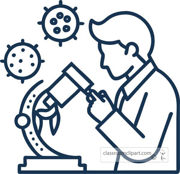 Scientist using microscope