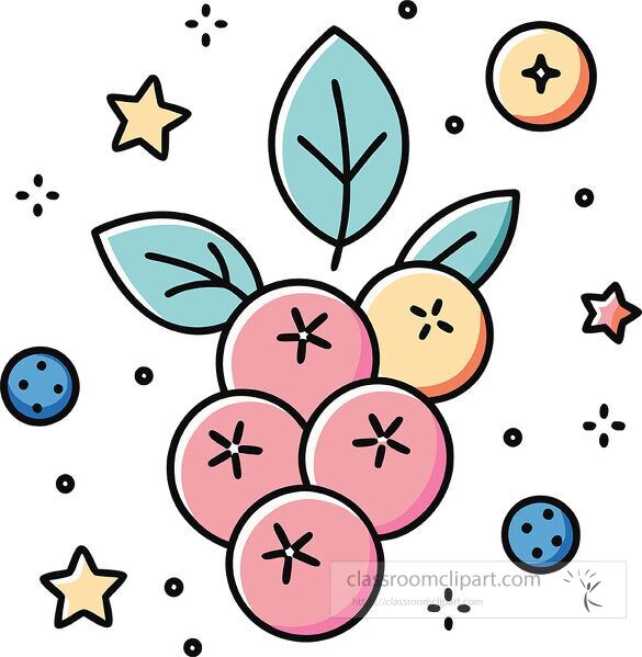 blueberry colorful playful icon clip art