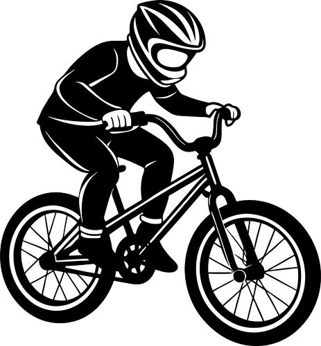 Silhouette of a BMX rider showcasing skills on a bicycle outdoors