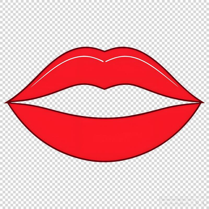 Bold Red Lips Logo Showcasing Minimalistic Design Style