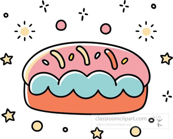 brioche Whimsy Pastel Doodle clip art