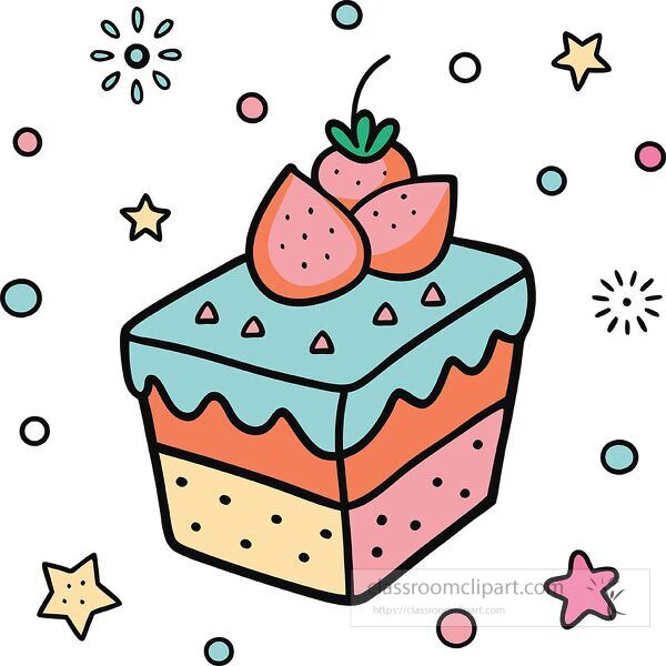 brownie Whimsy Pastel Doodle clip art