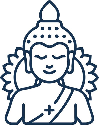 Buddha minimalist line art for icons