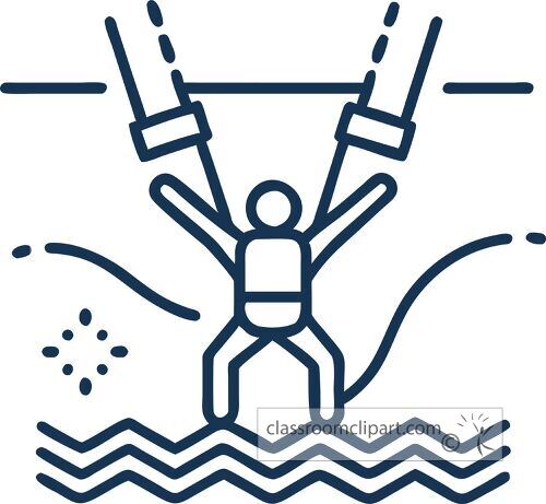 Icon illustrating a person enjoying bungee jumping activity in mid air.