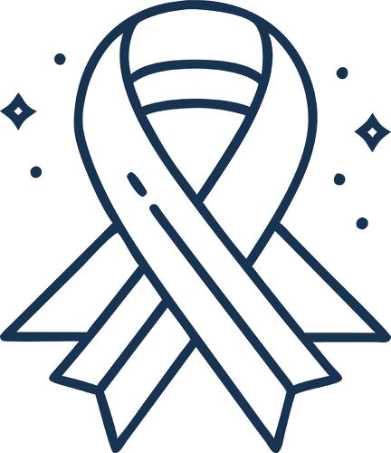 This cancer ribbon icon symbolizes awareness and support for individuals facing cancer challenges.