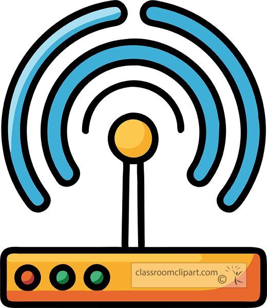 Bold colorful flat design Wi Fi icon symbolizes connectivity