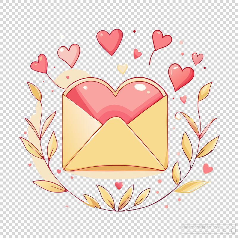 Colorful Heart Envelope Bringing Love and Joy to Life