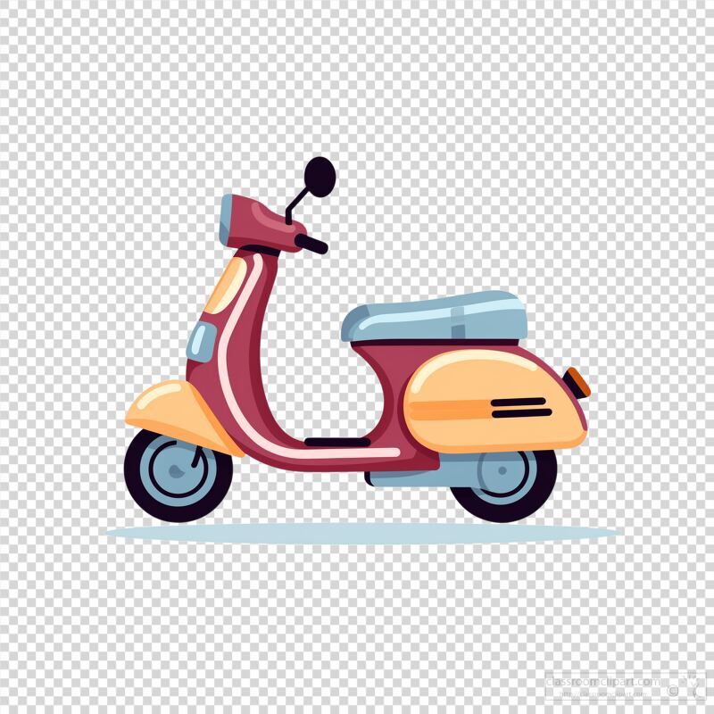 Colorful Toy Scooter Vector Illustration for Kids