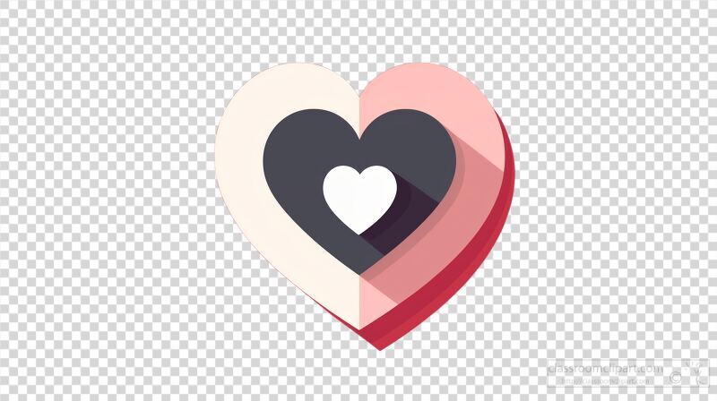 Creative Heart Vector Design With Layered Shapes