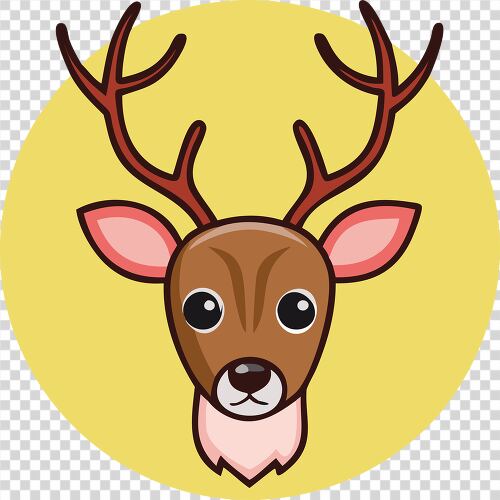 Adorable deer head illustration suitable for kids designs