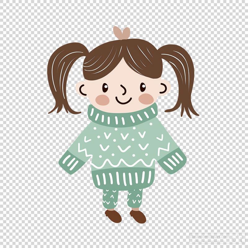 Cute Child in Cozy Sweater Enjoying Playful Moments