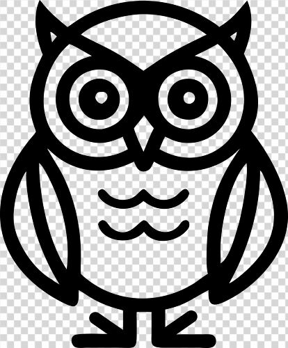 Cartoon owl design ideal for school projects and children’s art