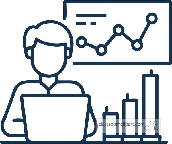 Pro analyzes data trends w graphs