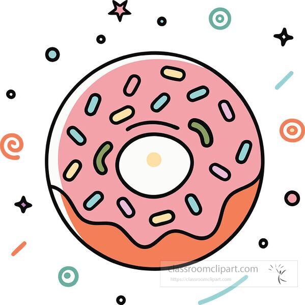 donut hole Whimsy Pastel Doodle clip art