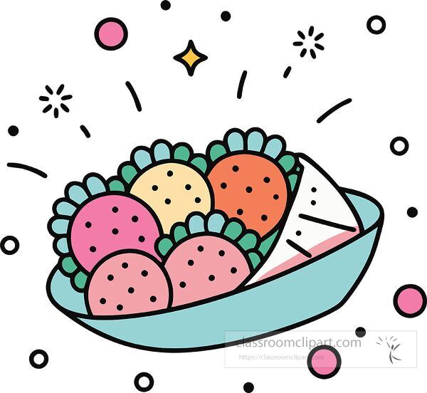 falafel Pastel Doodle clip art