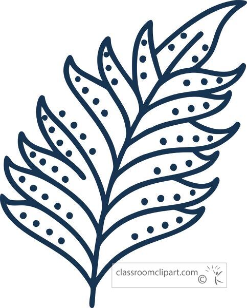 detailed outline of a fern icon