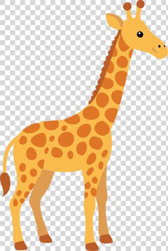 This cute giraffe exhibits a playful design suitable for kids