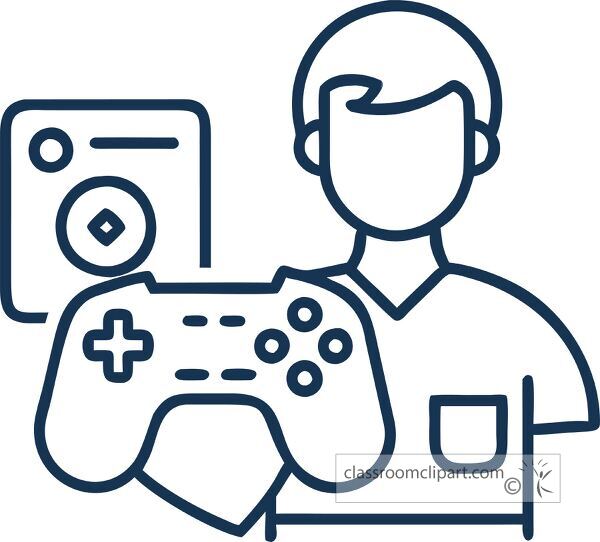 game developer with controller icon