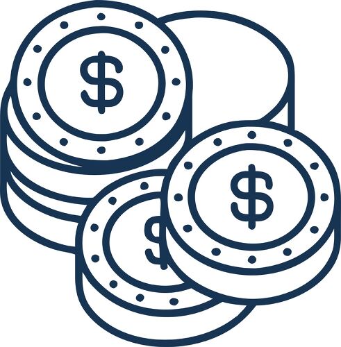 Icon of stacked gold coins