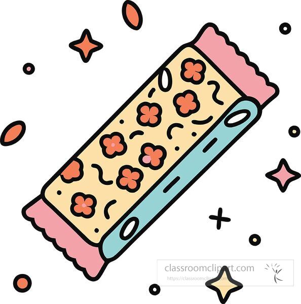 granola bar Whimsy Pastel Doodle clip art